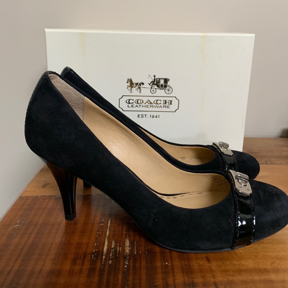 Coach heels pumps Wanda Brand NEW Leather & suede